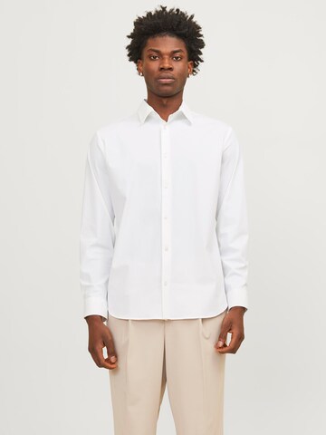 JACK & JONES - Slim Fit Camisa 'Active' em branco: frente