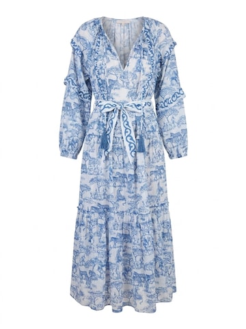 Miss June Dress 'Robe Longue Francesca' in Blue: front