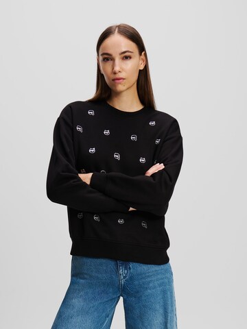 Karl Lagerfeld Sweatshirt in Schwarz: Vorderseite