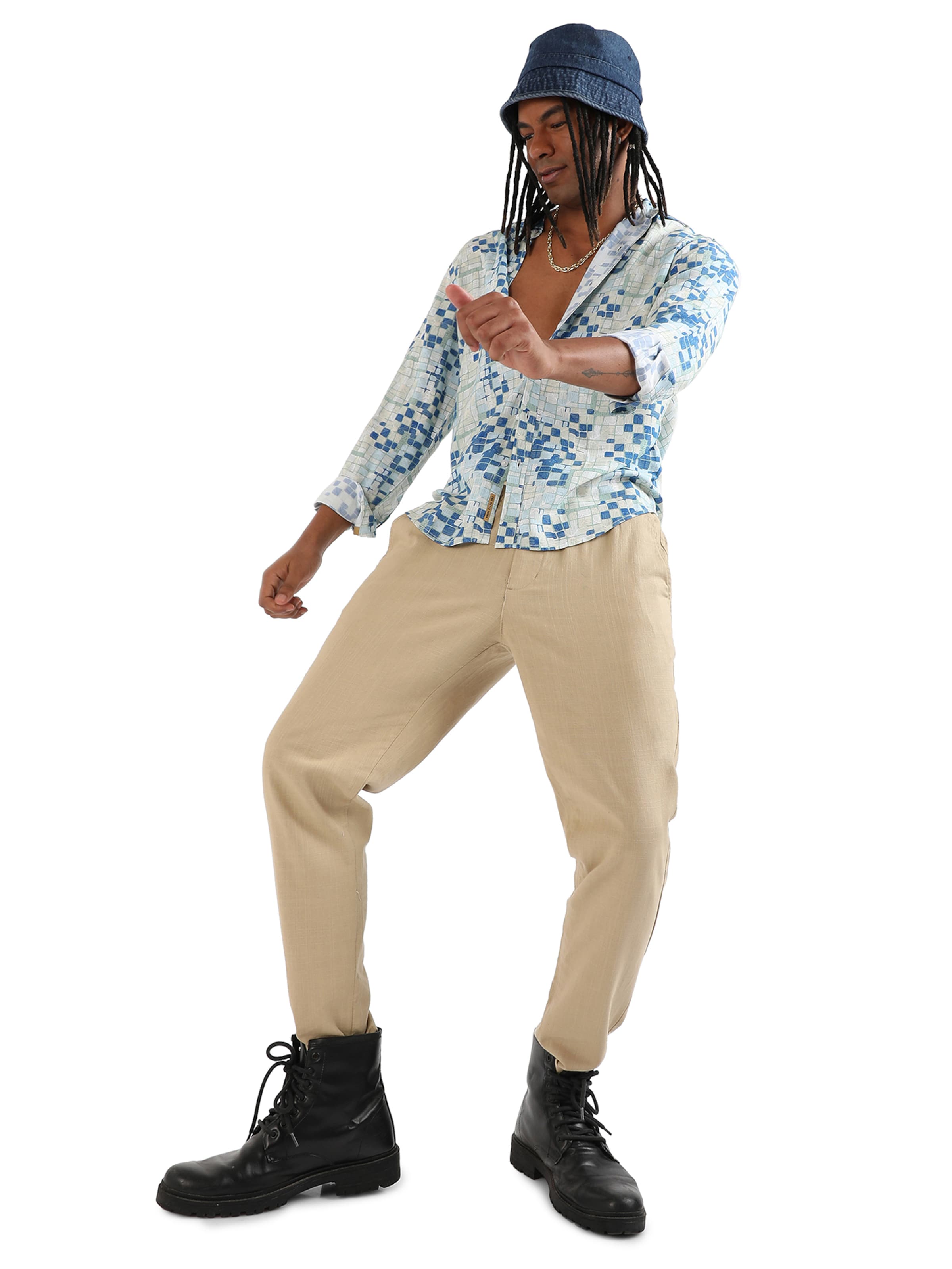 Regular fit Camicia 'Landon ' di Campus Sutra in blu