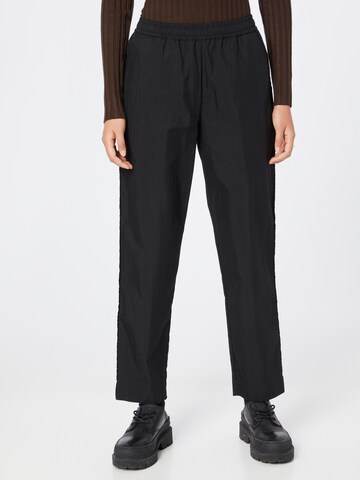 Loosefit Pantalon Folk en noir : devant