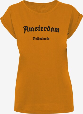 Merchcode T-Shirt 'Amsterdam' in Orange: predná strana