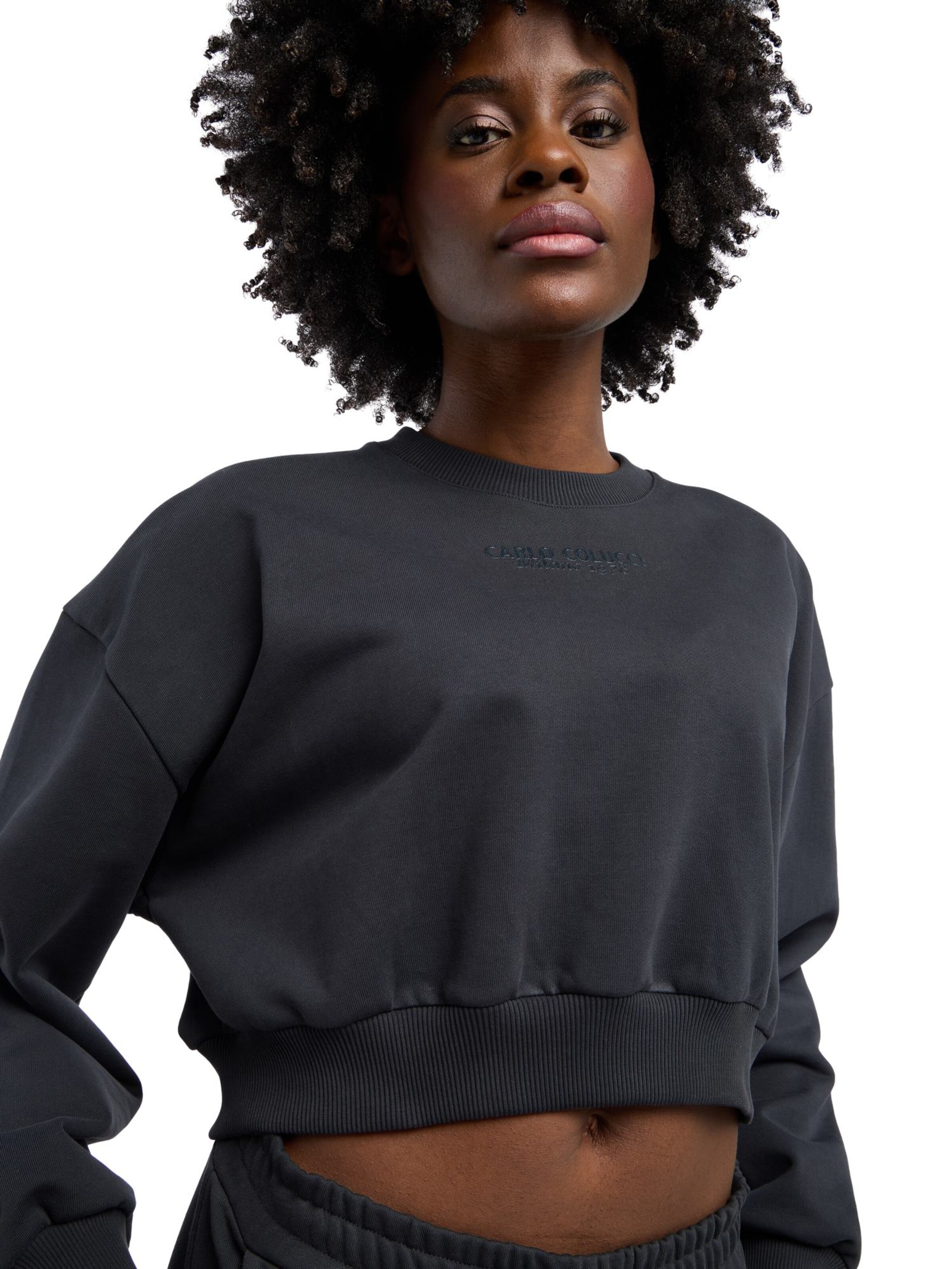 Carlo Colucci Sweatshirt 'Durante' in Zwart