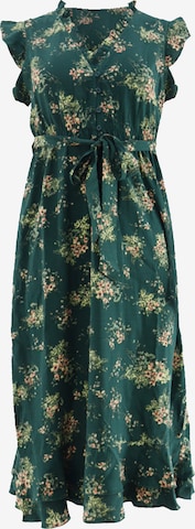 Apricot Kleid in Grün: Vorderseite