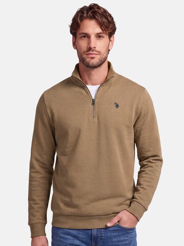 U.S. POLO ASSN. Sweatshirt in Brown: front