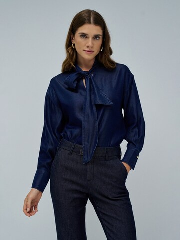 Salsa Jeans Blouse in Blauw: voorkant