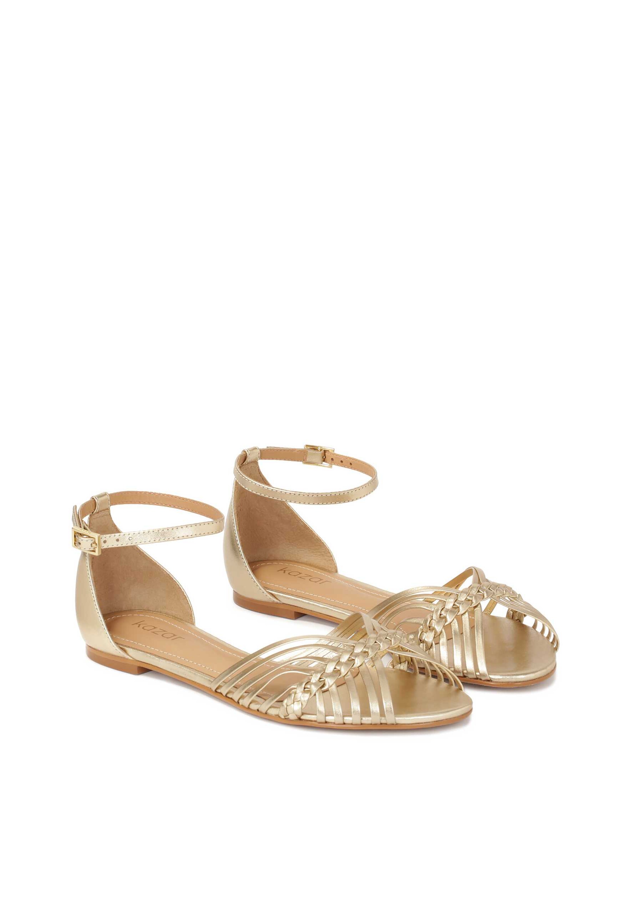 Sandales à lanières Kazar en or
