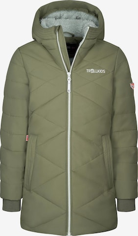 TROLLKIDS Outdoor jacket in Green: front