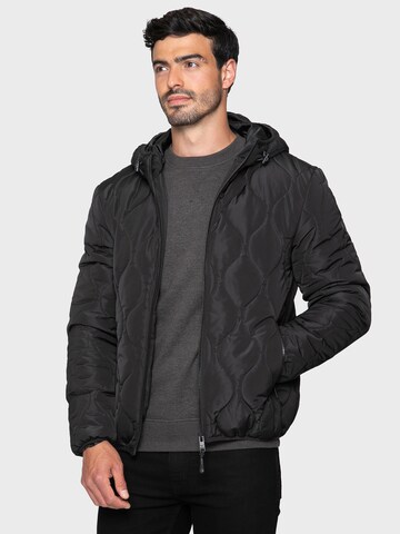 Threadbare Between-Season Jacket 'Plough' in Black: front