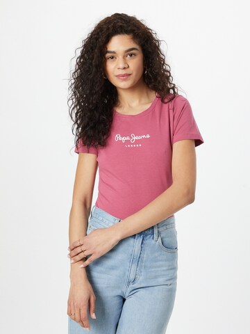 Pepe Jeans T-Shirt 'NEW VIRGINIA' in Pink: predná strana