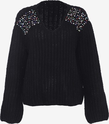 Pull-over faina en noir : devant