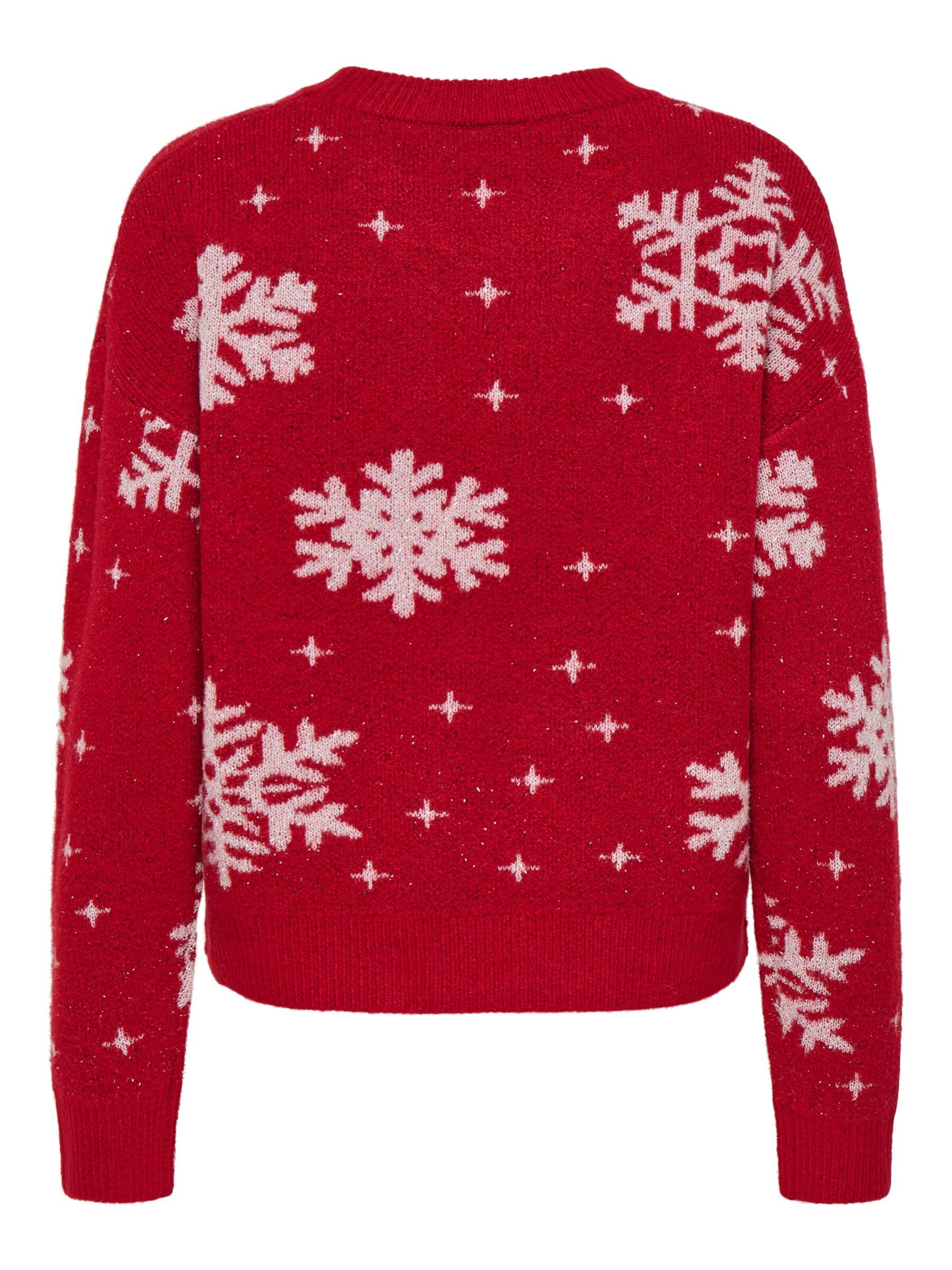 ONLY Pullover 'XMAS ' in Rot