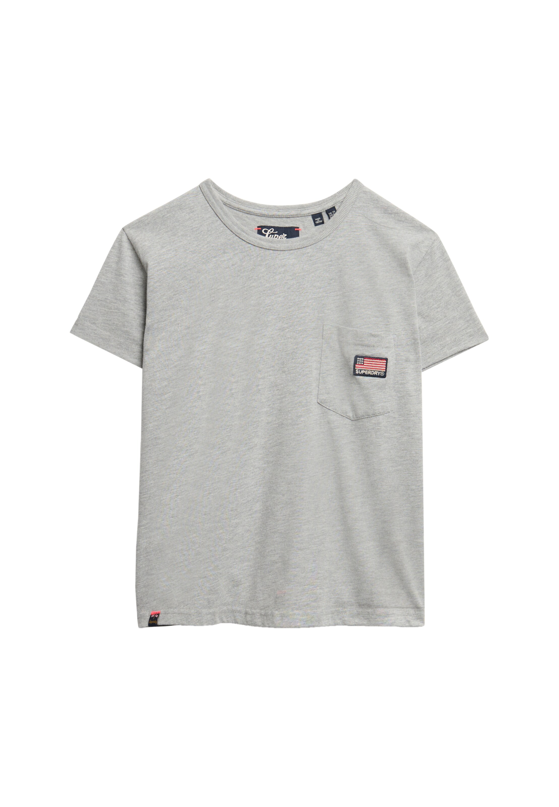 Superdry Shirt 'Athletic Essentials' in Grijs: voorkant