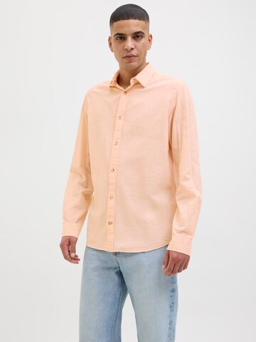 JACK & JONES Regular fit Πουκάμισο 'JJESummer' σε πορτοκαλί: μπροστά