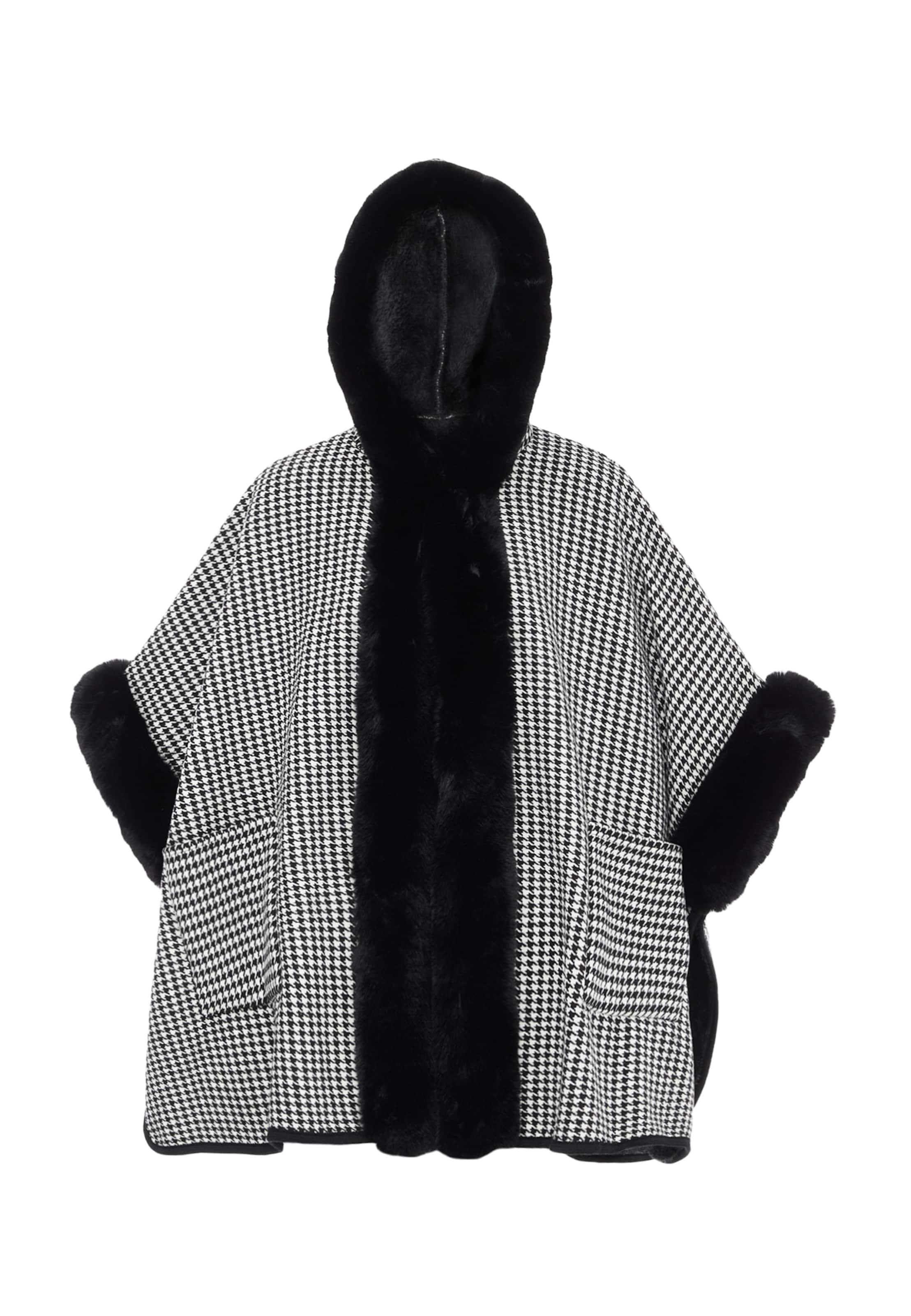 FRAULLY Cape in Zwart: voorkant