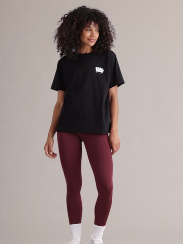 Hey Honey Oversized Shirt 'Moon' in Black: front