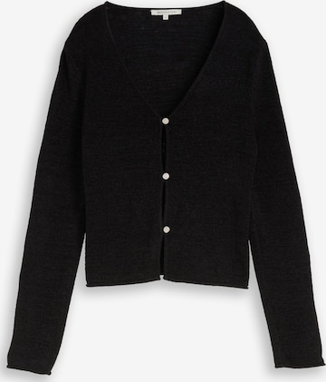 Cardigan TOM TAILOR DENIM en noir : devant