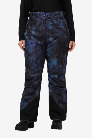 Ulla Popken Regular Athletic Pants in Blue: front