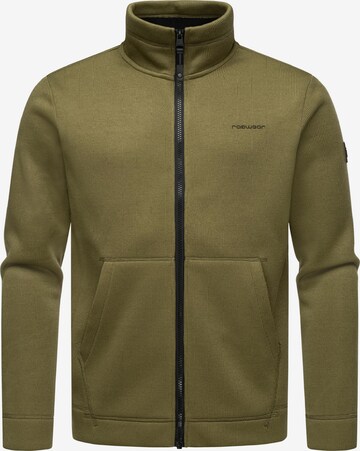 Ragwear Zip-Up Hoodie 'Fabbian' in Green: front