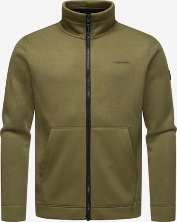 Ragwear Zip-Up Hoodie 'Fabbian' in Green: front