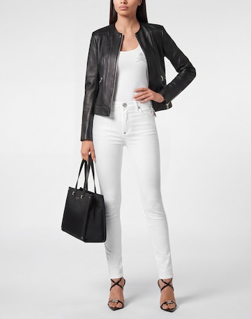 Skinny Leggings Philipp Plein en blanc : devant