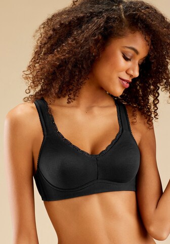 PETITE FLEUR T-Shirt BH in Schwarz: Vorderseite
