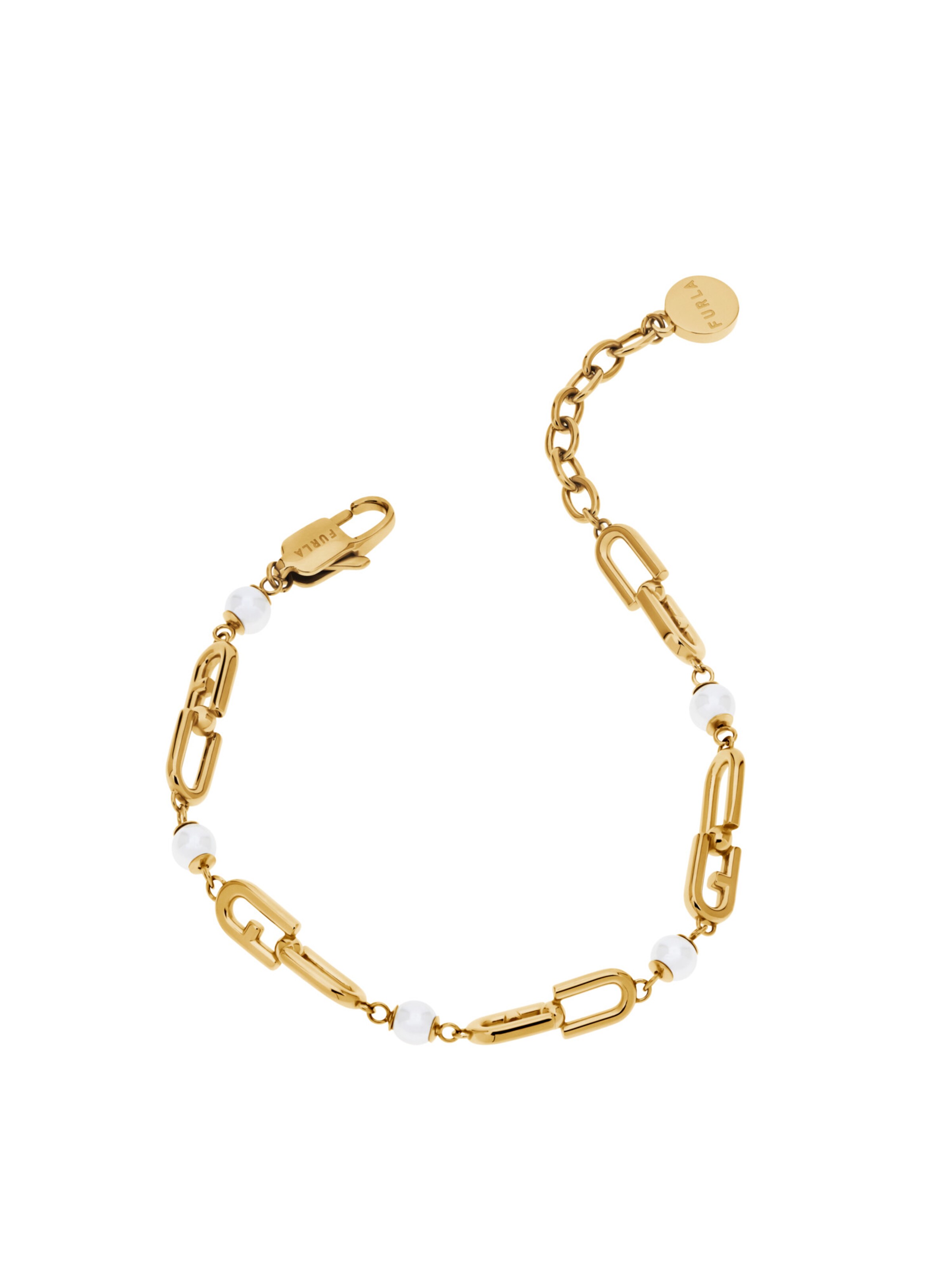 Furla Jewellery Armband 'FURLA CHAINED LOGO' in Goud: voorkant