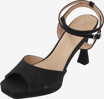 Palado by Sila Sahin Strap Sandals in Black: front