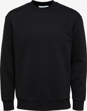 SELECTED HOMME Sweatshirt 'Hoffman' in Zwart: voorkant