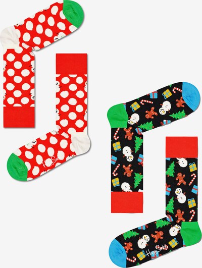 Șosete Happy Socks pe bleumarin / verde / roșu / alb, Vizualizare produs