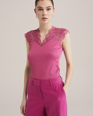 WE Fashion - Top em roxo: frente