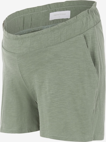 MAMALICIOUS Regular Trousers 'Evia' in Green: front