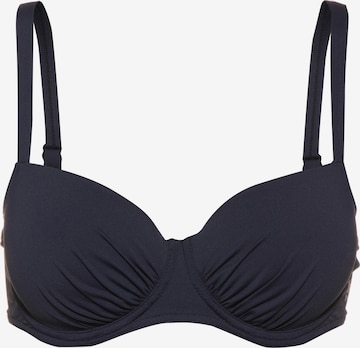 SUNFLAIR Balconette Bikini Top in Blue: front