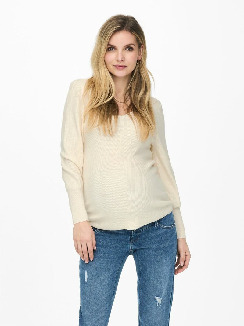 Sweaters & Knitwear Only Maternity Basic sweaters Beige