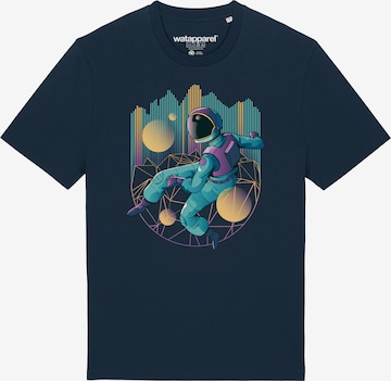 Watapparel T-Shirt ' Techno Astronaut ' in Blau: Vorderseite