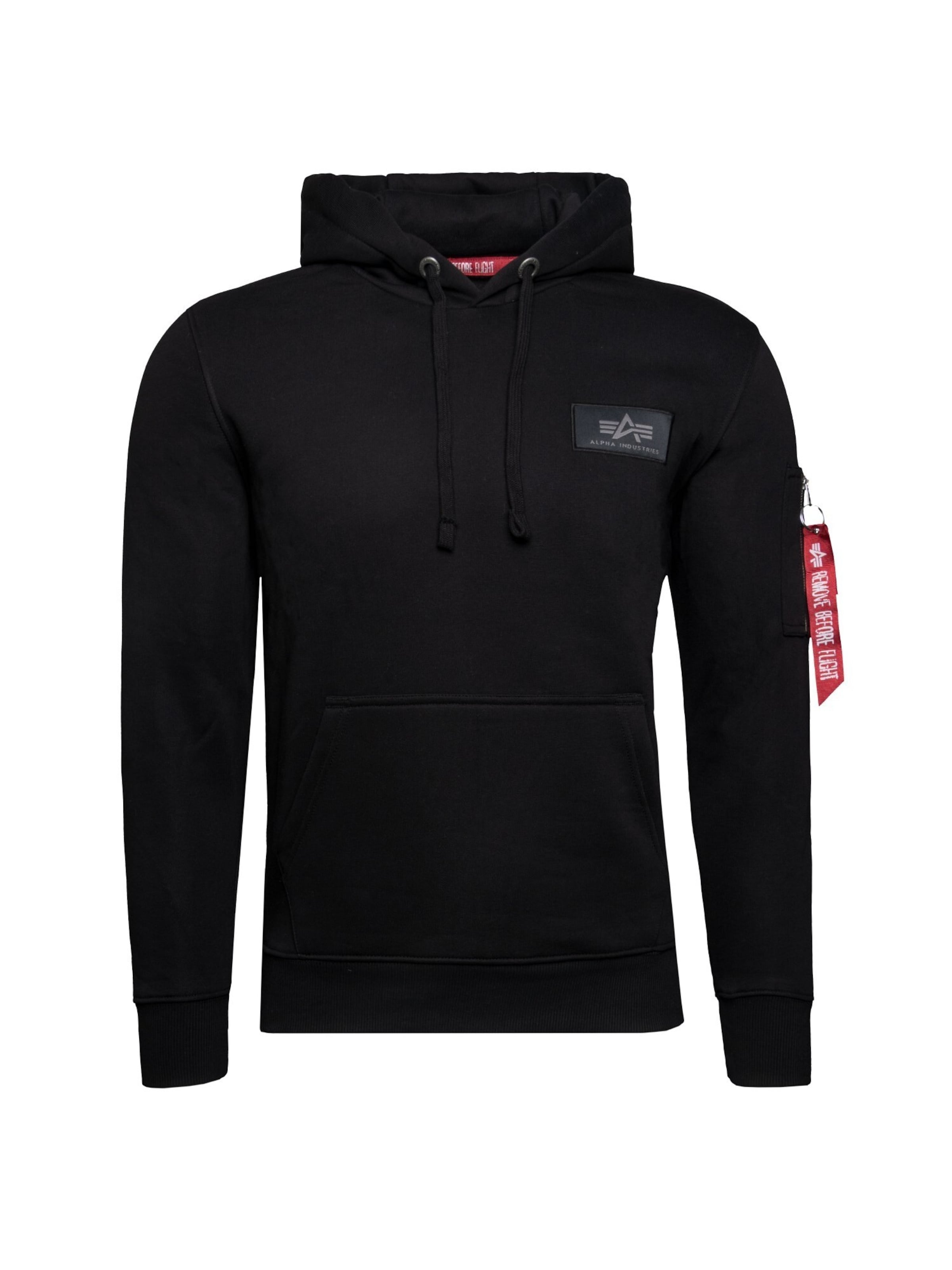 ALPHA INDUSTRIES Sweatshirt in Black: front