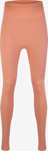 BeShaped Regular Workout Pants 'Sportschool koningin' in Orange: front