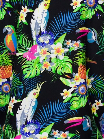 King Kameha Scarf 'Parrot Cockatoo' in Black