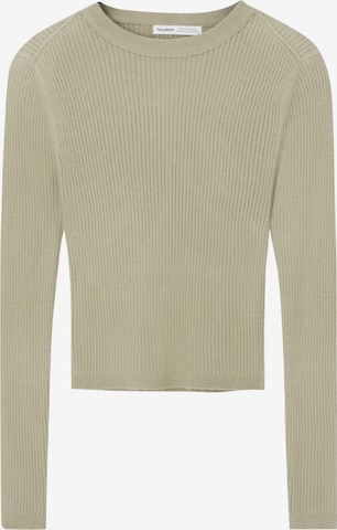 Pull-over Pull&Bear en beige : devant