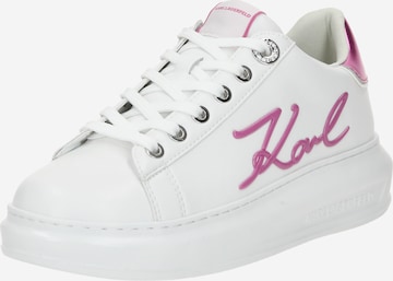 Sneaker low 'KAPRI' de la Karl Lagerfeld pe alb: față