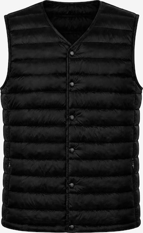 ALLTHEMEN Vest 'Stichlinie' in Black: front