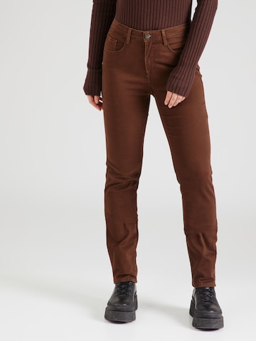 Coupe slim Pantalon 'MARY' BRAX en marron : devant