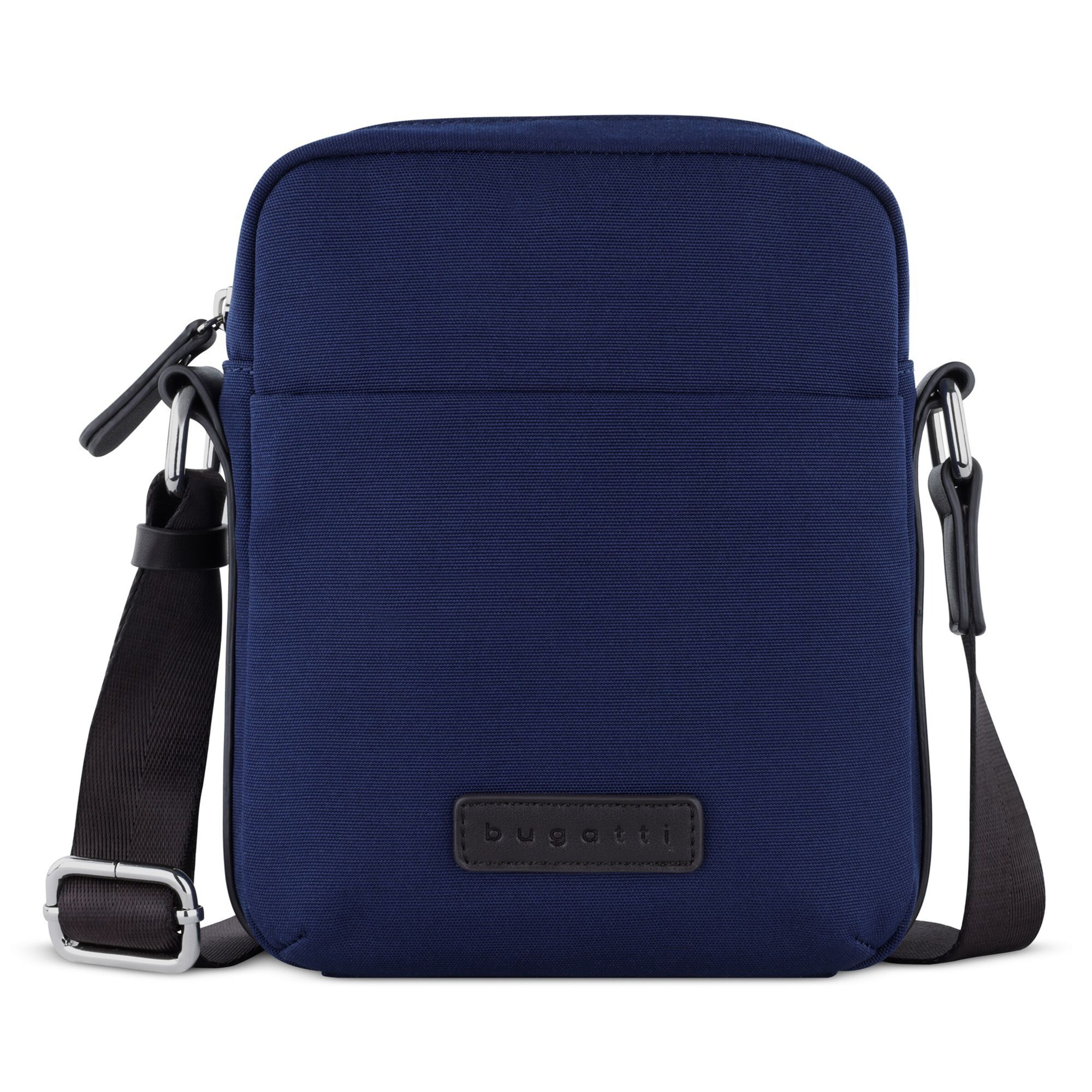 Borsa A Tracolla Unisex Mandarina Duck Sahara – In Finta Pelle E Tela, Blu, 29x31x5 Cm, Con Scomparti E Tasche, Per IPad E Quotidiano