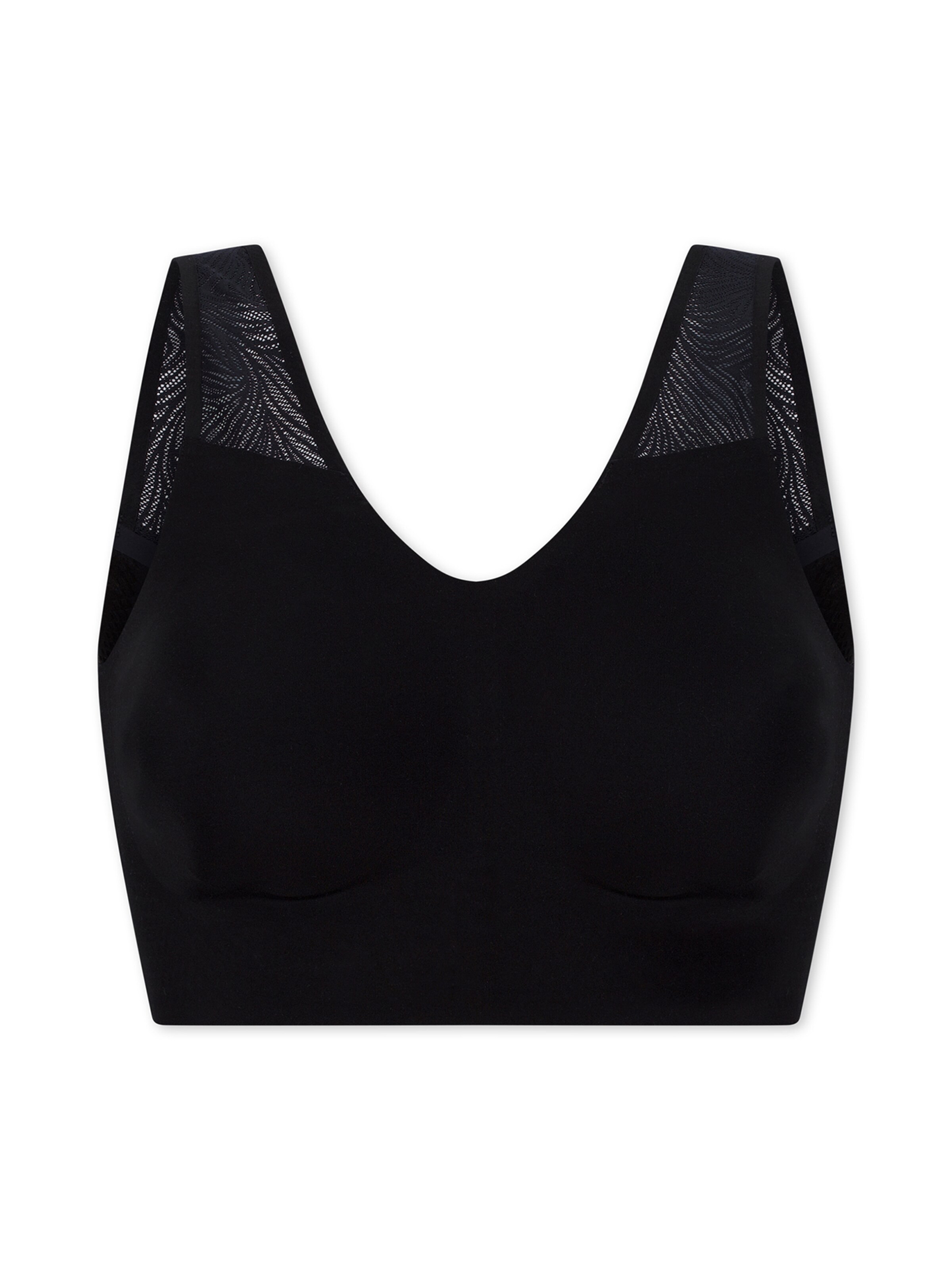SCHIESSER Bra ' Invisible Soft Lace ' in Black: front