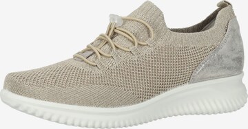 Baskets basses Bama en beige : devant