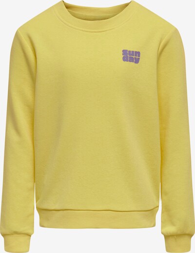 KIDS ONLY Sweatshirt 'Weekday' in pastellgelb / dunkellila, Produktansicht