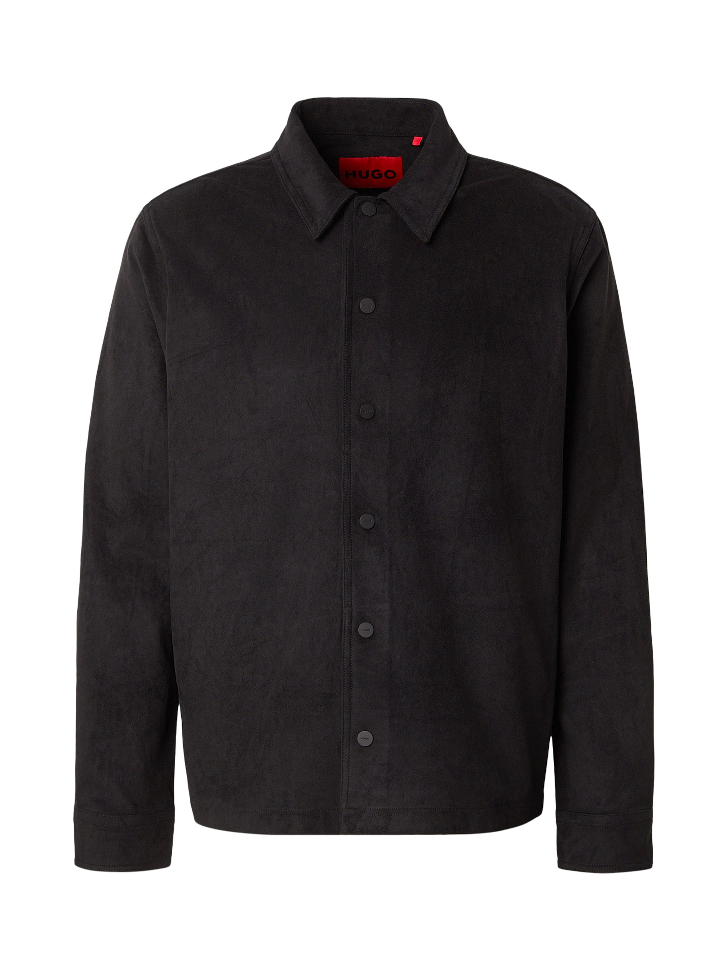 HUGO - Regular Fit Camisa 'Enaso' em preto: frente