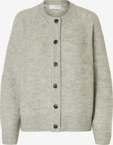 SELECTED FEMME Strickjacke 'SLWLULU' in Grau: Vorderseite