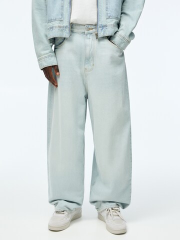 Wide Leg Jean Pull&Bear en bleu : devant