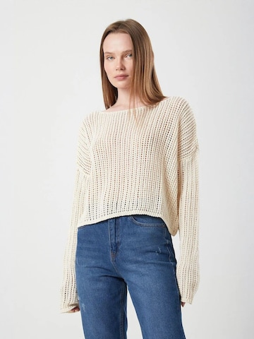 Pullover di MixRay in beige: frontale